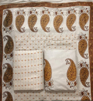 DRAVINAM Trends Jaipuri Print Cambric Cotton Unstitched Salwar Suit Dress Material for Women with Mulmul Cotton Dupatta