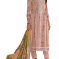 DRAVINAM Trends Unstitched Embroidered Digital printed Pure Jaam Cotton Women Salwar Suit Set Fabric with Mal Mal Cotton Dupatta