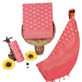 Women's Unstitched Chanderi Salwar Suit Dress Material with Cotton Bottom & Printed Chanderi Dupatta (Peach)