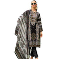 DRAVINAM Trends Kurti 2.50 mtrs, PURE COTTON DYED (2.7 m),PURE LAWN MULMUL DIGITAL PRINT VOIL DUP (2.25|Black 4