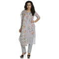 DRAVINAM Trends Women's Unstitched Muslin Digital Printed Salwar Suit Dress Material with Tabby Lining Printed Dupatta (Free size_Grey)
