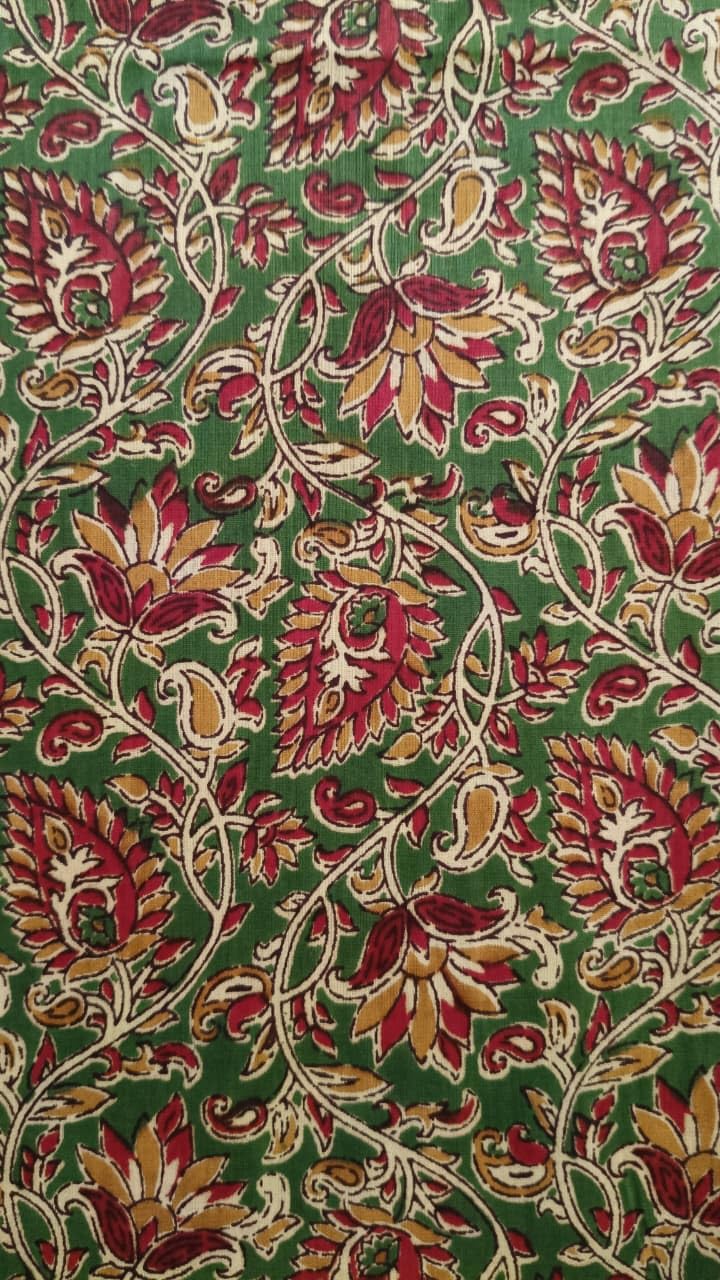DRAVINAM Trends Jaipuri Print Cambric Cotton Unstitched Salwar Suit Dress Material for Women with Mulmul Cotton Dupatta