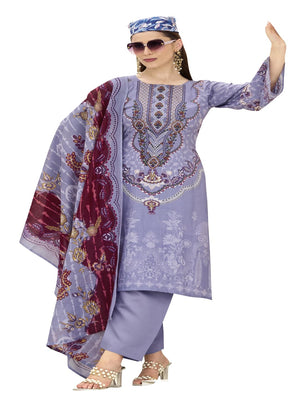 DRAVINAM Trends Unstitched Pakistani Embroidered Pure Rayon Salwar Suit Dress Materials with Cotton Dupatta
