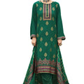 DRAVINAM Trends Women's Unstitched Kaani Weaving Woollen Pashmina Salwar Suit Dress Material with Pashmina Kani Weaving Pure Wool Shawl Dupatta (Free Size_Green)