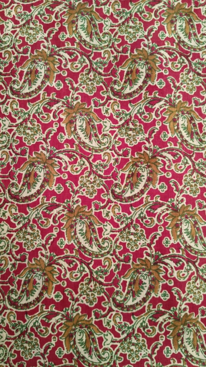 DRAVINAM Trends Jaipuri Print Cambric Cotton Unstitched Salwar Suit Dress Material for Women with Mulmul Cotton Dupatta