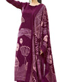 DRAVINAM Trends Women's Winter Wear Kashmiri Kani Printed Warm Salwar Kameez Dress Material with Swaroski Work and Twill Pashmina Printed Shawl Dupatta