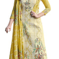 DRAVINAM Trends Women's Unstitched Salwar Suit Dress Material - Cotton Digital Printed Organza Embroidered Kameez II Unstitch Bottoms II Cotton Dupatta