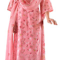DRAVINAM Trends Unstitched Printed Embroidery Work Cotton Salwar Suits Dress Material with Chiffon Dupatta (Pink)