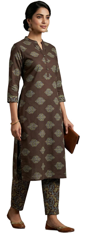 DRAVINAM Trends Jaipuri Print Cambric Cotton Unstitched Salwar Suit Dress Material for Women (Kurta Pant Fabric set)