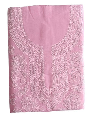 DRAVINAM Trends Women’s Cotton Unstitched Chikankari Suit Set with Dupatta & Bottom | Hand-Embroidered Lucknowi Dress Material | Premium Ethnic Wear for Women | Free Size (3-Piece)