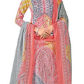 DRAVINAM Trends Women's Pure Cotton Printed Hand Work Unstitched Dress Material Salwar Suit with Unstitched Bottoms and Cotton Dupatta