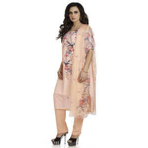 DRAVINAM Trends Women's Unstitched Muslin Digital Printed Salwar Suit Dress Material with Tabby Lining Printed Dupatta (Free size_Sea Green)
