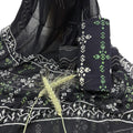 DRAVINAM Trends Hand Block Print Pure Cambric Cotton Unstitched Suit Material with Chiffon Hand Printed Dupatta