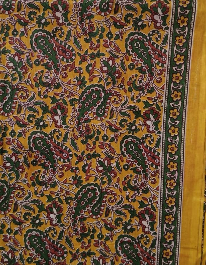 DRAVINAM Trends Jaipuri Sanganari Print Cambric Cotton Unstitched Salwar Suit Dress Material for Women with Mulmul Cotton Dupatta