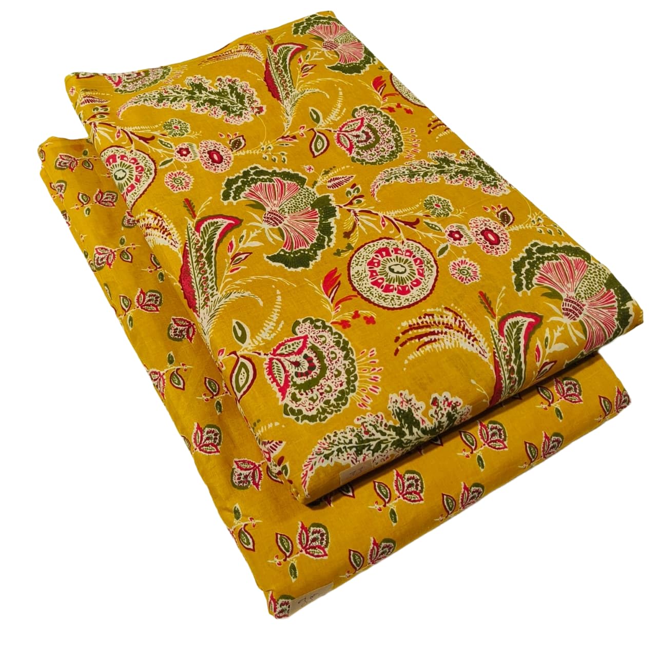DRAVINAM Trends Jaipuri Print Cambric Cotton Unstitched Salwar Suit Dress Material for Women with Mulmul Cotton Dupatta