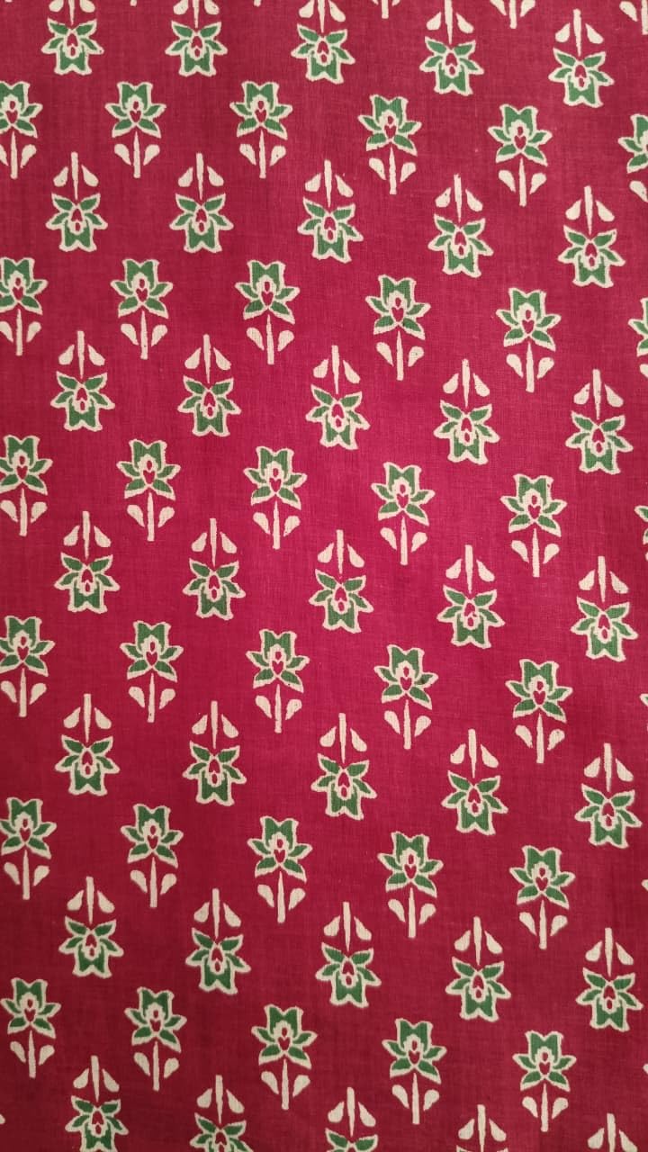 DRAVINAM Trends Jaipuri Print Cambric Cotton Unstitched Salwar Suit Dress Material for Women with Mulmul Cotton Dupatta