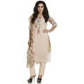 DRAVINAM Trends Women's Unstitched Muslin Digital Printed Salwar Suit Dress Material with Tabby Lining Printed Dupatta (Free size_Beige)