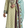 DRAVINAM Trends Women's Pashmina Digital Printed Siroski Work Woollen Unstitched Salwar Suit Dress material with Printed Spun Wool Shawl Dupatta