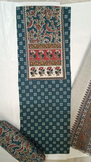 DRAVINAM Trends Women's Ethnic Pure Cotton Jaipuri Printed Unstitched Salwar Suit Dress Material with Dupatta