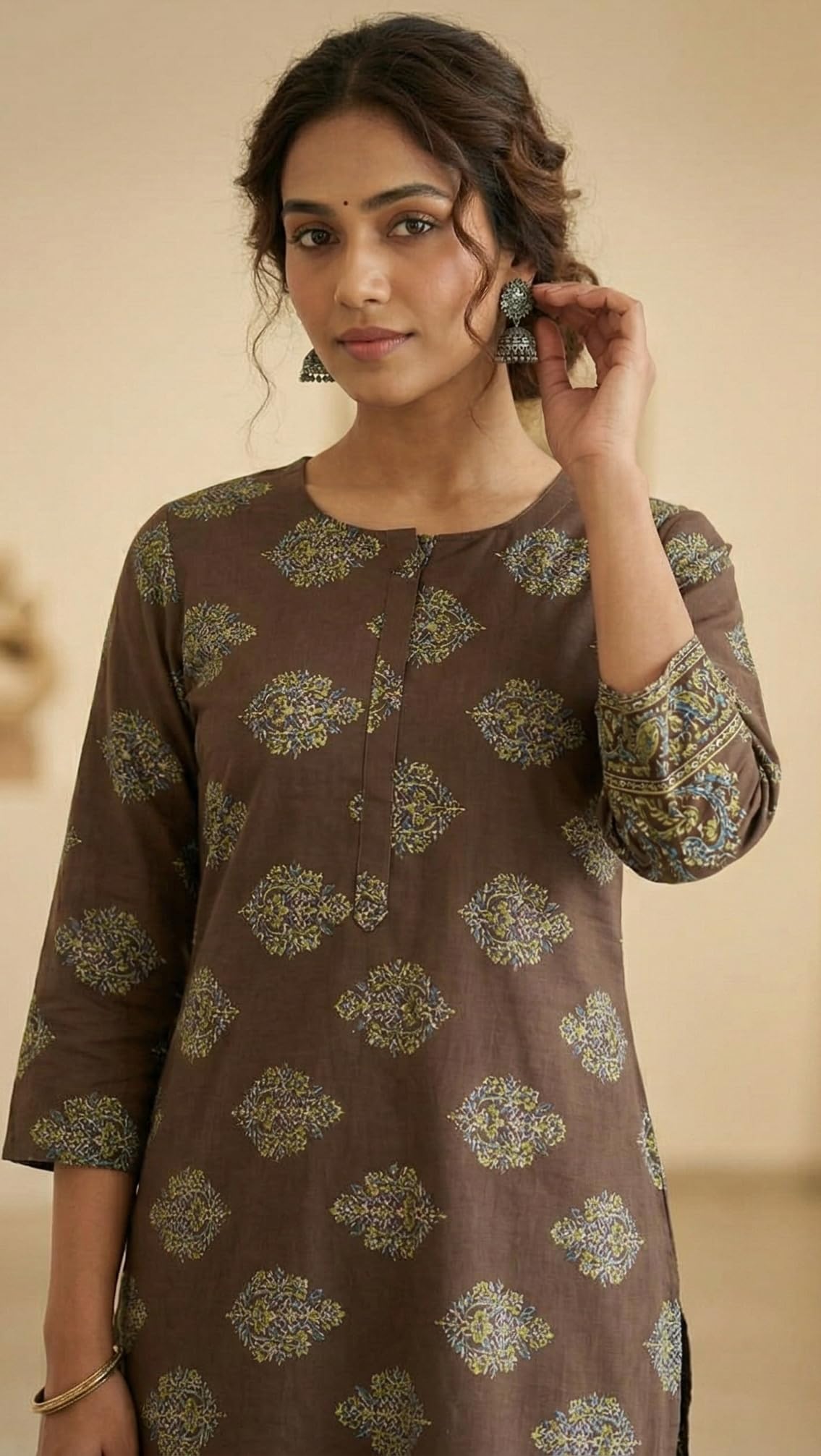 DRAVINAM Trends Jaipuri Print Cambric Cotton Unstitched Salwar Suit Dress Material for Women (Kurta Pant Fabric set)