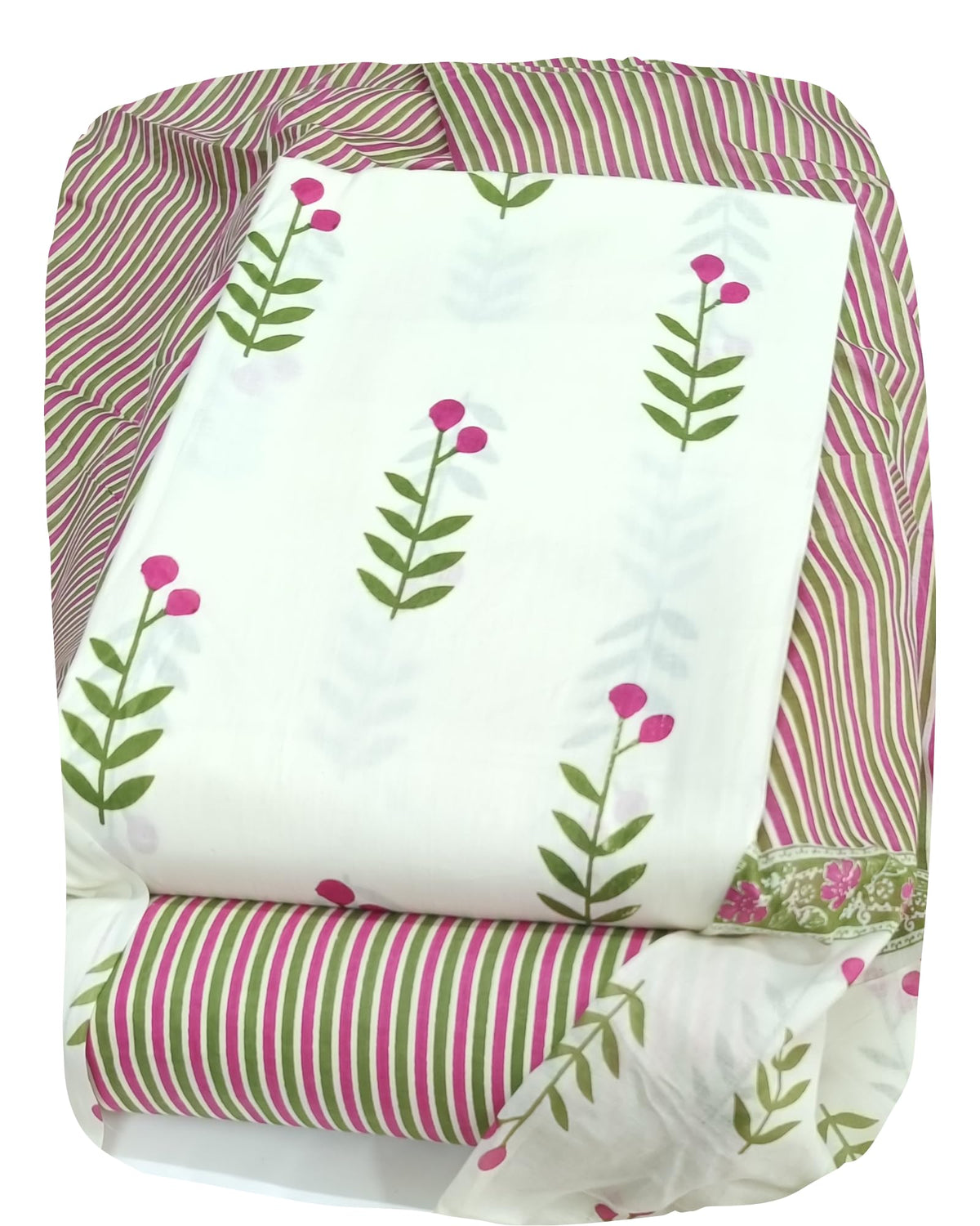 DRAVINAM Trends Jaipuri Print Cambric Cotton Unstitched Salwar Suit Dress Material for Women with Mulmul Cotton Dupatta