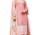 DRAVINAM Trends Unstitched Pure Lawn Camric Digital Print Neck and Daman Heavy Cutwork Embroidery Ladies Salwar suit Material with Lawn Cotton dupatta