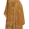 DRAVINAM Trends Women's Unstitched Salwar Suit Dress Material Pure Viscose Maslin Digital Foil Print Embroidered Kameez Plain Unstitched Bottoms and Maslin Digital print Dupatta