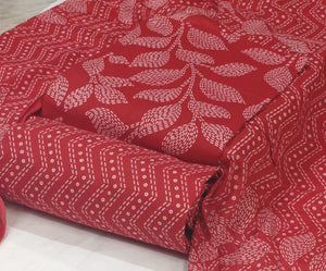 DRAVINAM Trends Discharge Prints Pure Soft Cotton Unstitched Salwar Suit Dress Material with Cotton Dupatta
