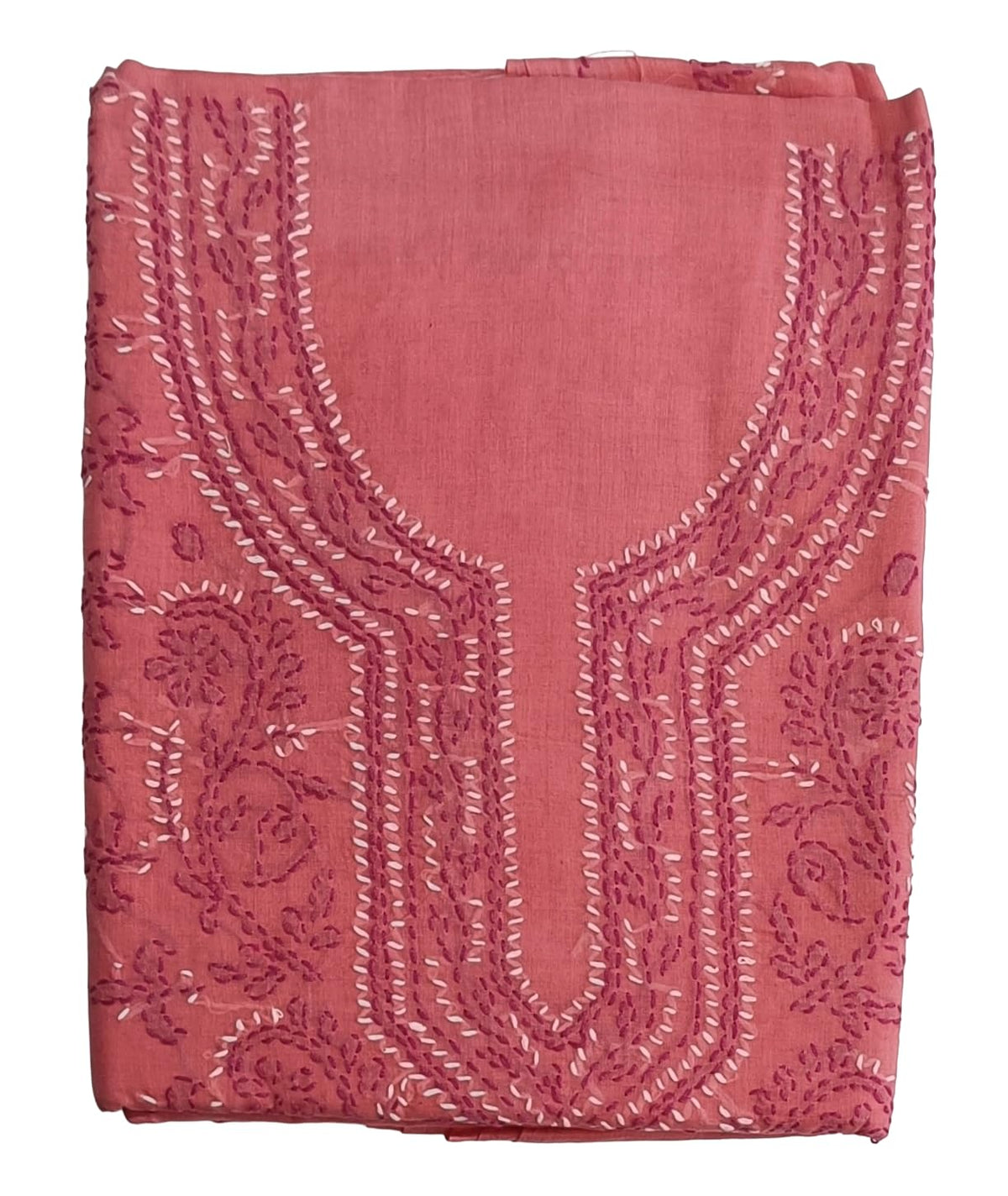 DRAVINAM Trends Women’s Cotton Unstitched Chikankari Suit Set with Dupatta & Bottom | Hand-Embroidered Lucknowi Dress Material | Premium Ethnic Wear for Women | Free Size (3-Piece)