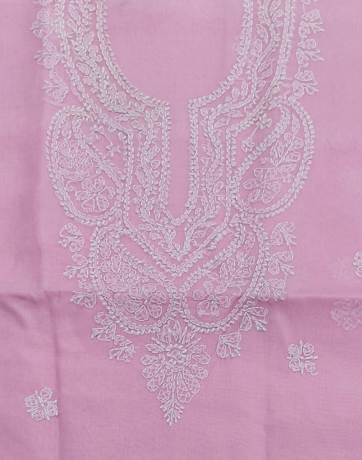DRAVINAM Trends Women’s Cotton Unstitched Chikankari Suit Set with Dupatta & Bottom | Hand-Embroidered Lucknowi Dress Material | Premium Ethnic Wear for Women | Free Size (3-Piece)