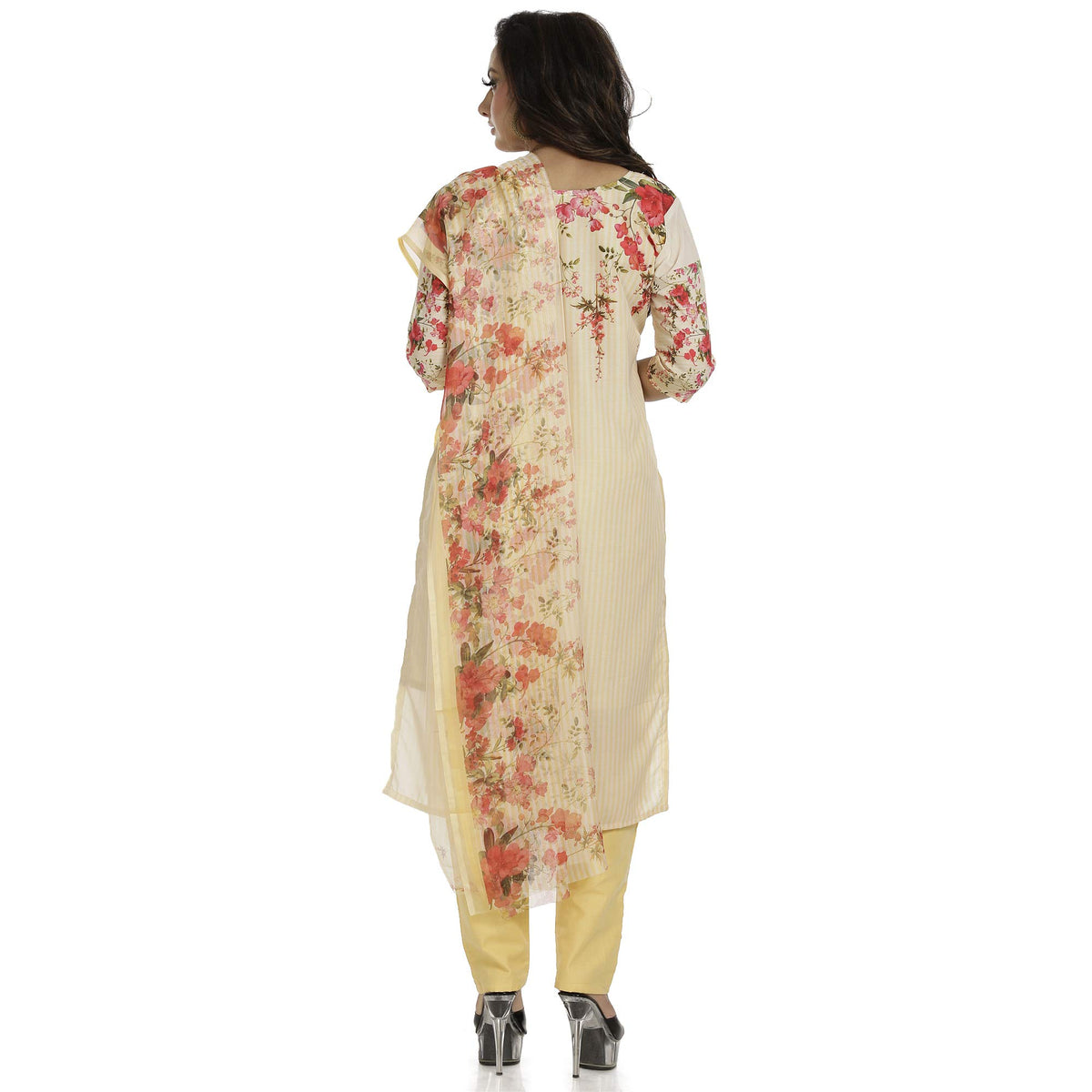 DRAVINAM Trends Women's Unstitched Muslin Digital Printed Salwar Suit Dress Material with Tabby Lining Printed Dupatta (Free size_Sea Green)