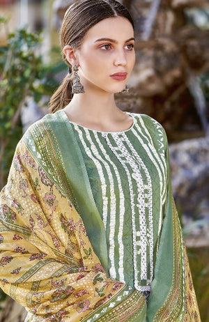 DRAVINAM Trends Unstitched Rayon Kurta Pant Dress Material Set with Cotton Printed Dupatta for Women