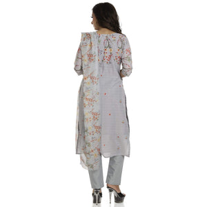DRAVINAM Trends Women's Unstitched Muslin Digital Printed Salwar Suit Dress Material with Tabby Lining Printed Dupatta (Free size_Sea Green)