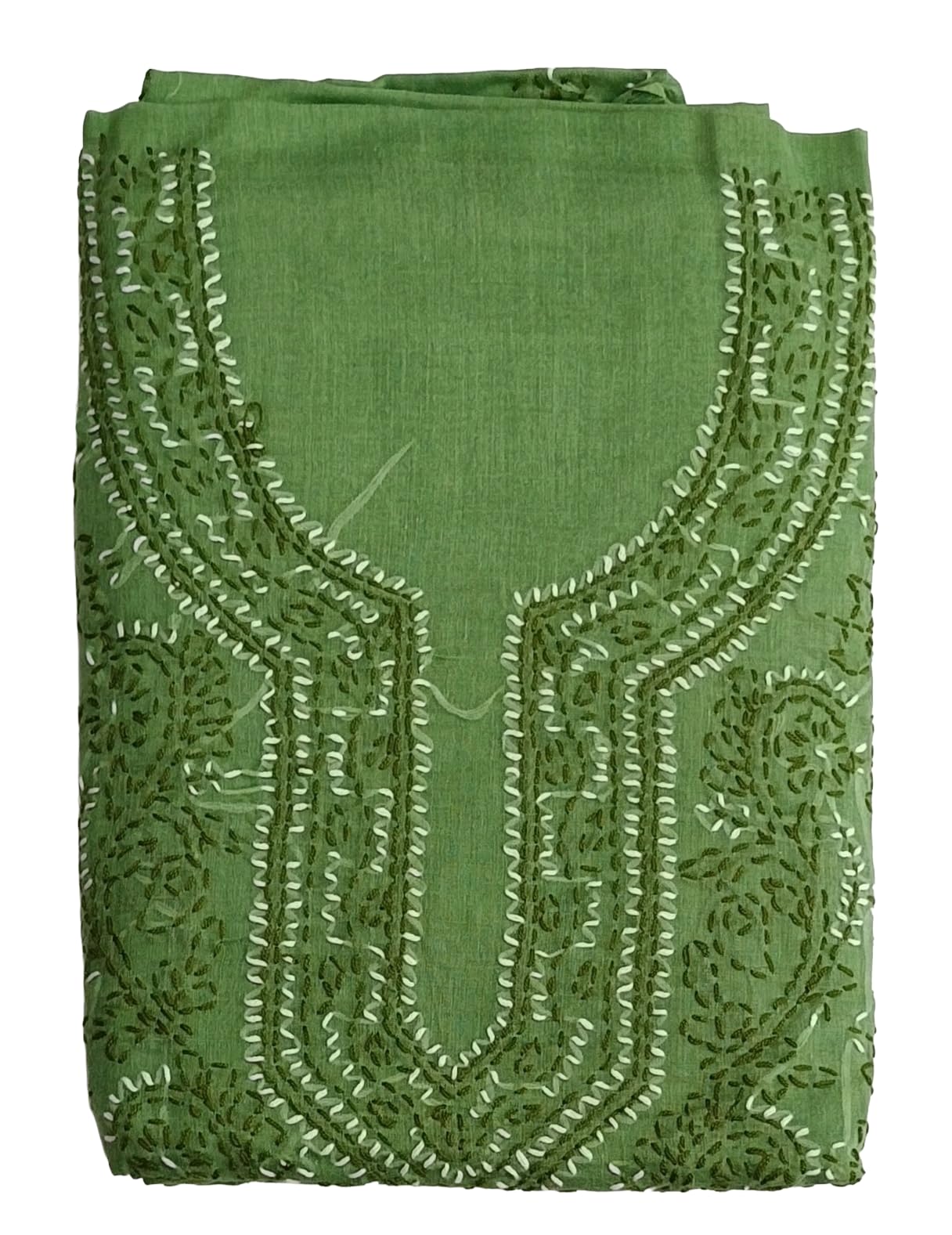 DRAVINAM Trends Women’s Cotton Unstitched Chikankari Suit Set with Dupatta & Bottom | Hand-Embroidered Lucknowi Dress Material | Premium Ethnic Wear for Women | Free Size (3-Piece)