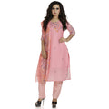 DRAVINAM Trends Women's Unstitched Muslin Digital Printed Salwar Suit Dress Material with Tabby Lining Printed Dupatta (Free size_Pink)