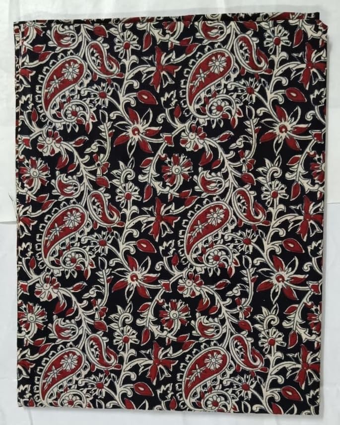 DRAVINAM Trends Jaipuri Sanganari Print Cambric Cotton Unstitched Salwar Suit Dress Material for Women with Mulmul Cotton Dupatta