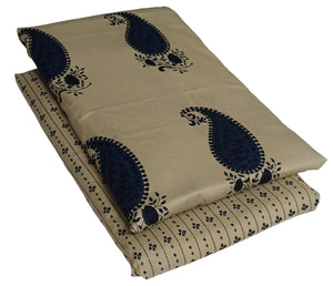 DRAVINAM Trends Jaipuri Print Cambric Cotton Unstitched Salwar Suit Dress Material for Women (Kurta Pant Fabric set)