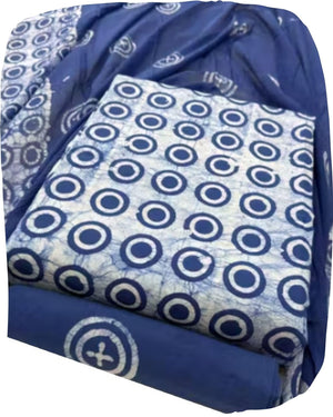 DRAVINAM Trends Unstitched Jaipuri Handmade Wax Batik Print Soft Cotton Dress Material with Dupatta
