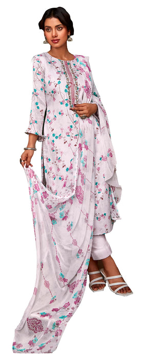 DRAVINAM Trends Women's Cotton Embroidered Unstitiched Salwar Suit Material