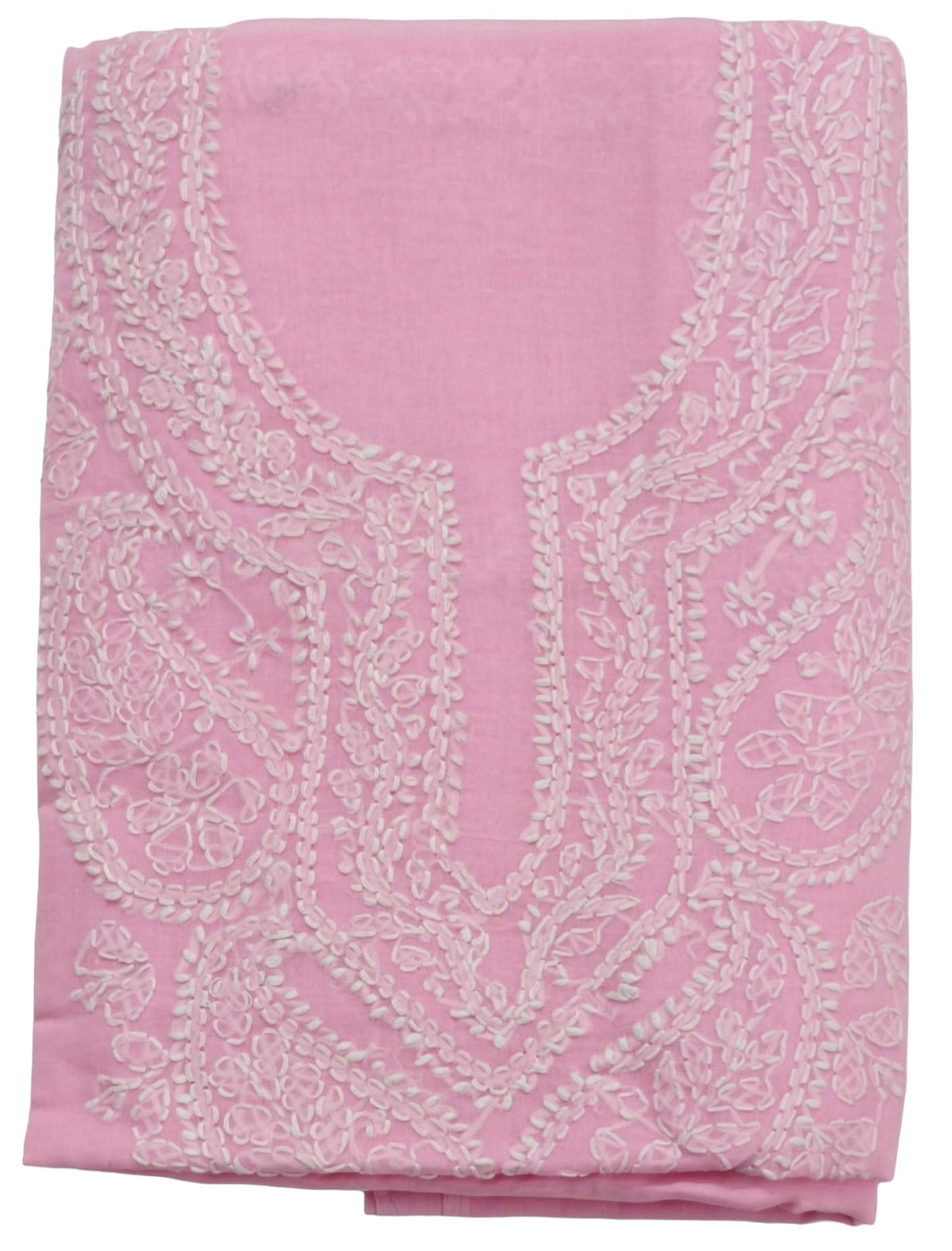 DRAVINAM Trends Women’s Cotton Unstitched Chikankari Suit Set with Dupatta & Bottom | Hand-Embroidered Lucknowi Dress Material | Premium Ethnic Wear for Women | Free Size (3-Piece)