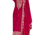 DRAVINAM Trends Women's Unstitched Premium Pure Velvet Embroidered Salwar Suit Dress Material With Dupatta and Unstitch Bottoms