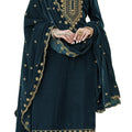 DRAVINAM Trends Women's Unstitched Premium Velvet Embroidered Salwar Suit Dress Material With Dupatta and Unstitch Bottoms
