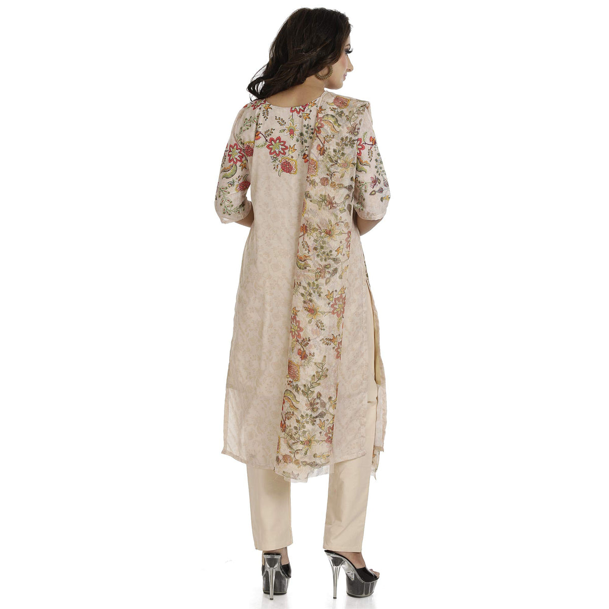 DRAVINAM Trends Women's Unstitched Muslin Digital Printed Salwar Suit Dress Material with Tabby Lining Printed Dupatta (Free size_Sea Green)