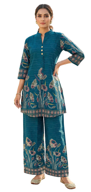 DRAVINAM Trends Women's Printed Cotton Cord Set (XL / 42)
