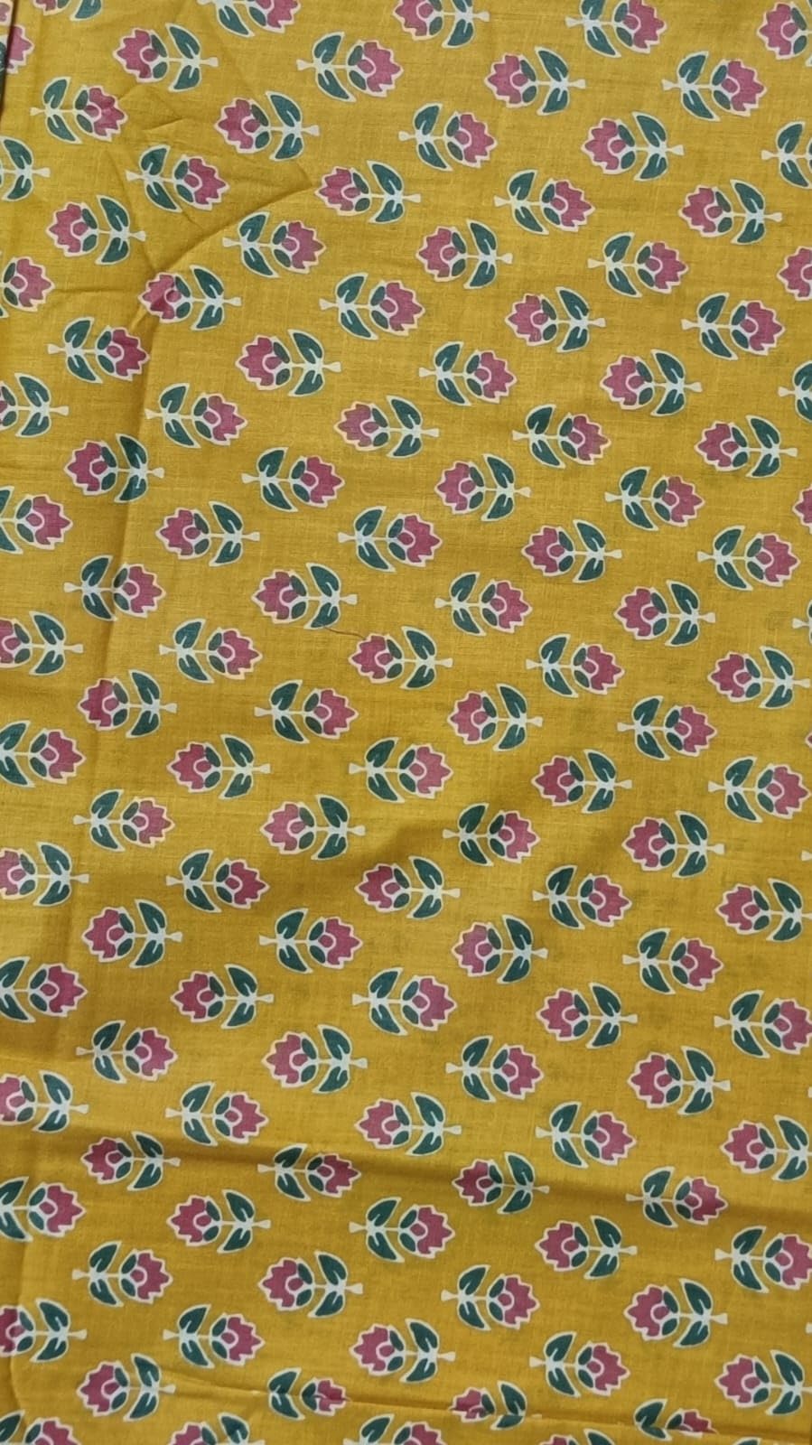 DRAVINAM Trends Women's Printed Embroidered and Hand Work Premium Cotton Jaipuri Unstitched Salwar Suit Dress Material with Mulmul Cotton Dupatta