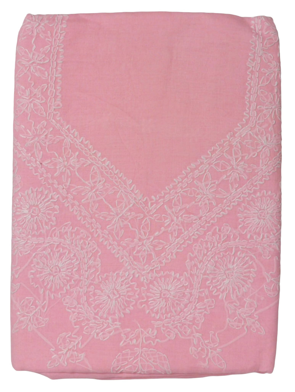 DRAVINAM Trends Women’s Cotton Unstitched Chikankari Suit Set with Dupatta & Bottom | Hand-Embroidered Lucknowi Dress Material | Premium Ethnic Wear for Women | Free Size (3-Piece)