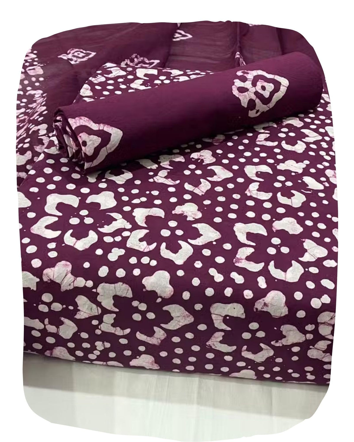 DRAVINAM Trends Unstitched Jaipuri Handmade Wax Batik Print Soft Cotton Dress Material with Dupatta