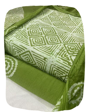 DRAVINAM Trends Unstitched Jaipuri Handmade Wax Batik Print Soft Cotton Dress Material with Dupatta