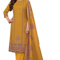 DRAVINAM Trends Kurti 2.50 mtrs, PURE VISCOSE RAYON (3 mtrs apx), PURE MODAL VISCOSE Maslin Dupatta Digital|Yellow