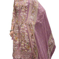 DRAVINAM Trends Unstitched Digital Printed Pure Cotton Embroidered Suit Set with Pure Bember Dupatta
